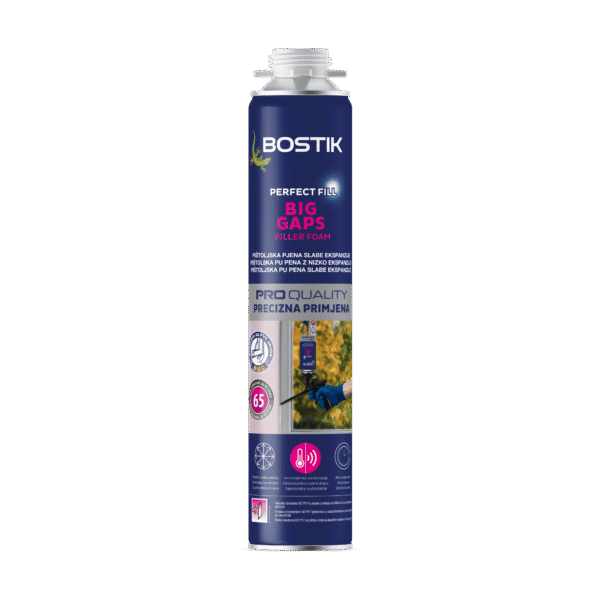 BOSTIK Maxi Big Gaps Pištolska PU Pena z Nizko Ekspanzijo 825ml