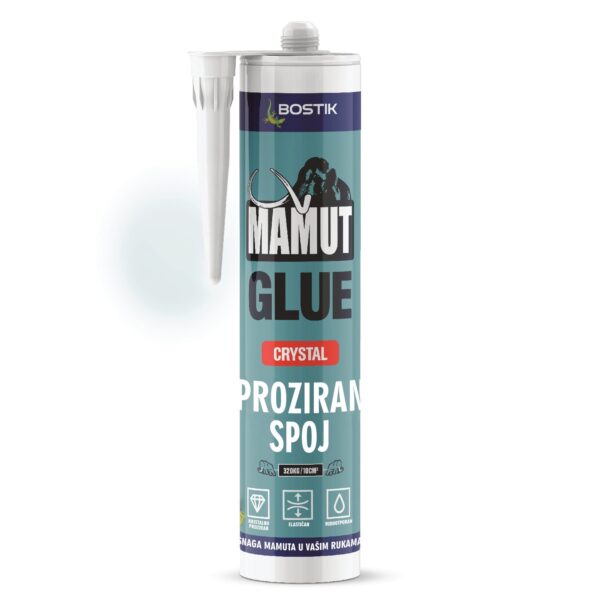 Bostik Mamut Glue Crystal – Kristalno Čisto in Močno Lepilo, 290 ml