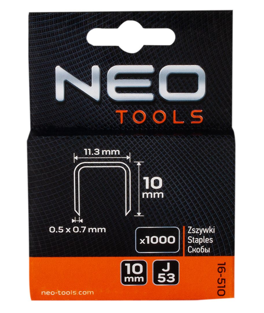 Spajalice tip J, 10 mm, 1000 kom - NEO Spajalice tip J, 10 mm, 1000 kom - NEO