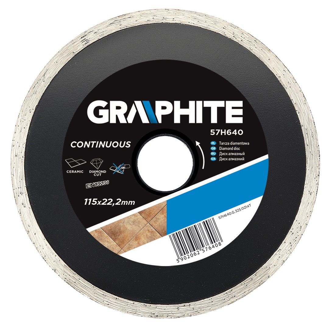 Diamantna rezalna plošča 115 x 22,2 mm, polna Diamantna rezalna plošča 115 x 22,2 mm, polna