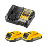 DeWalt DCB1104D2 18V Akumulatorski Komplet: Polnilnik DCB1104 in 2x 2.0 Ah Li-Ion Bateriji