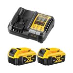 DeWalt DCB1104P2 Energie-Kit: Polnilnik DCB1104 + 2x 18V 5Ah Akumulatorja