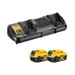 DeWalt DCB132P2 Dvojni hitri polnilnik z 2x 5.0 Ah XR Li-Ion akumulatorjema