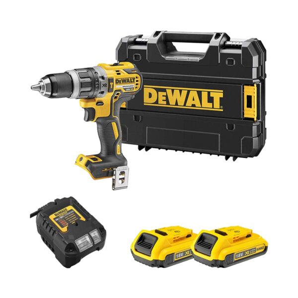 DeWalt DCD796D2-QW 18V XR bürstenloser Akku-Schlagbohrschrauber inkl. 2x 2.0Ah Batterien, Ladegerät und TSTAK Koffer