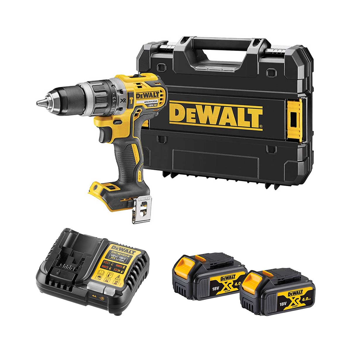 DeWalt DCD796M2-QW 18V XR bürstenloser Akku-Schlagbohrschrauber inkl. 2x 4.0Ah Batterien, Ladegerät und TSTAK Koffer DeWalt DCD796M2-QW 18V XR bürstenloser Akku-Schlagbohrschrauber inkl. 2x 4.0Ah Batterien, Ladegerät und TSTAK Koffer