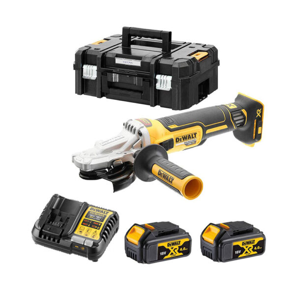 DeWalt DCG405FM2 18V XR kotni brusilnik z 2x 4Ah baterijami