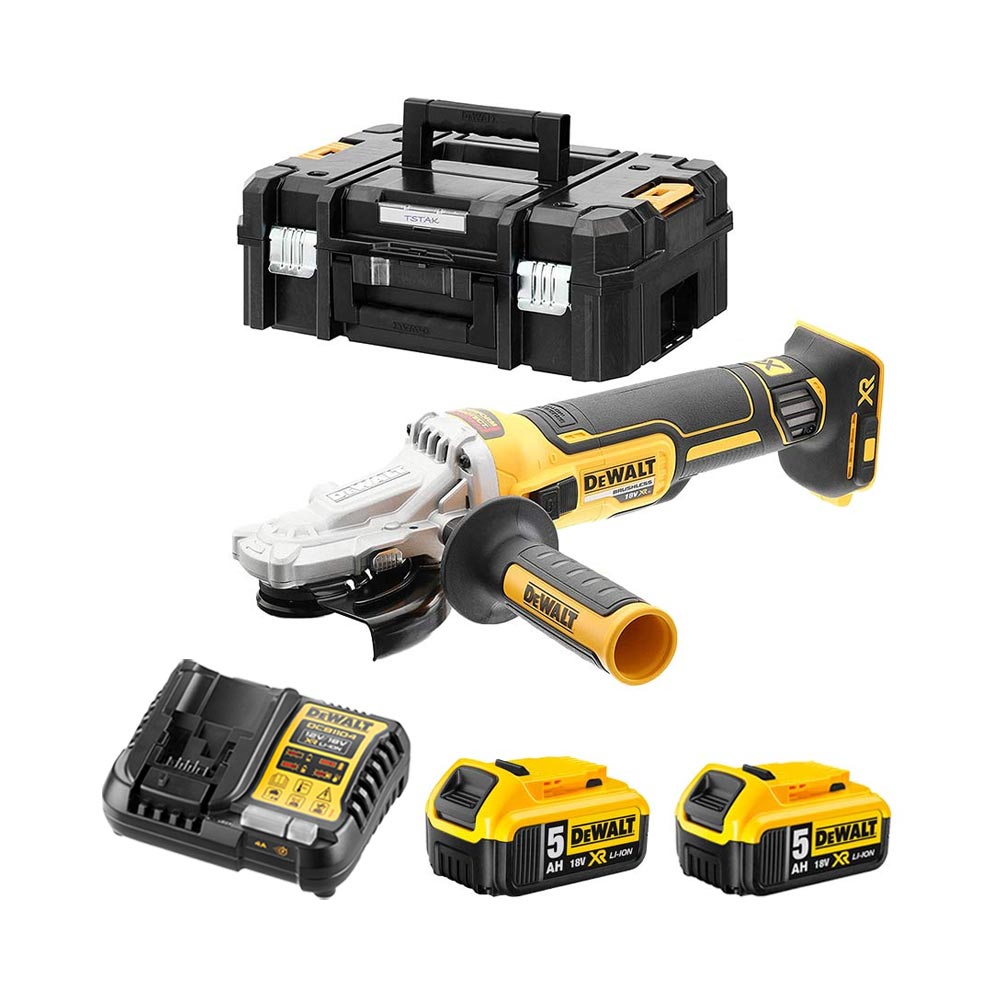 DeWalt DCG405FP2 18V XR brezkrtačni kotni brusilnik DeWalt DCG405FP2 18V XR brezkrtačni kotni brusilnik