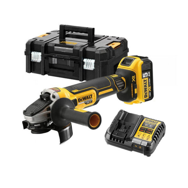 DeWalt DCG405P1 18V Kotni Brusilnik z 1x 5Ah Akumulatorjem