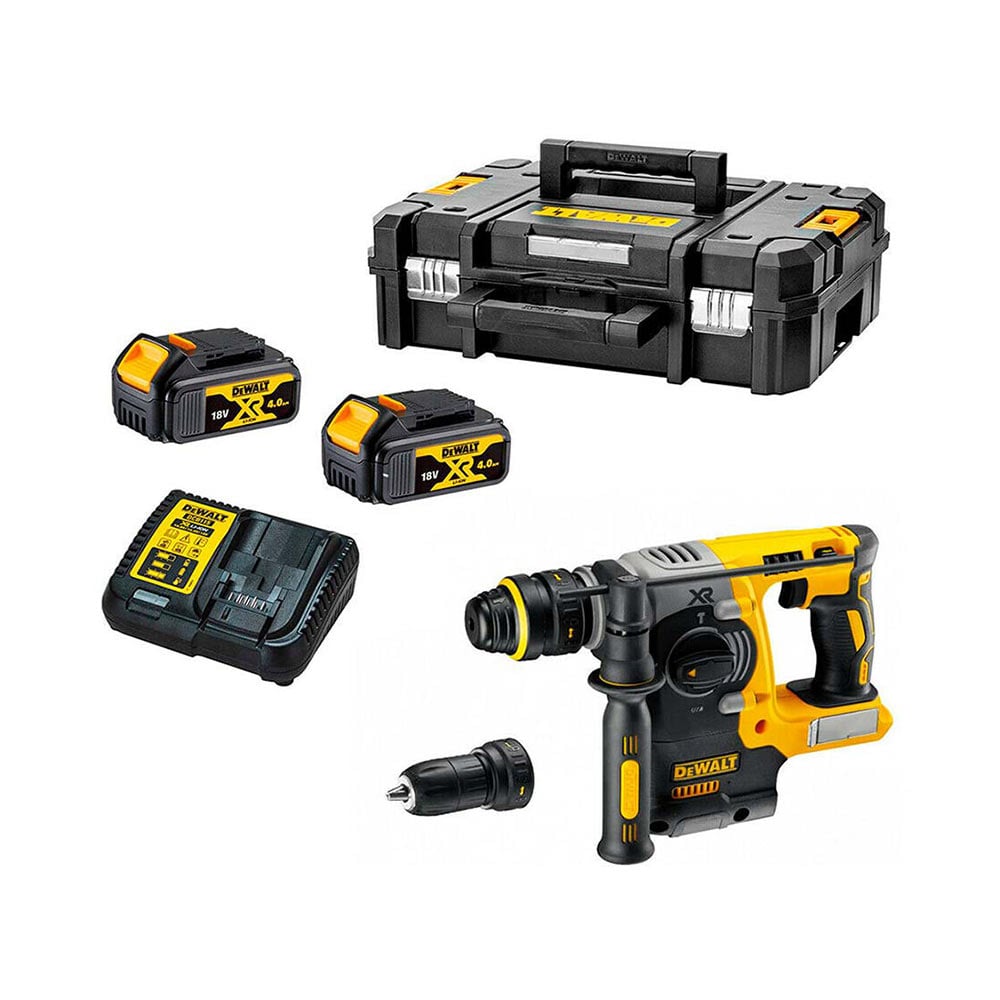 DeWalt DCH274M2T-QW 18V XR SDS+ Bohrhammer mit Schnellspannfutter, mit 2x 4 Ah Batterien, Ladegerät und Koffer DeWalt DCH274M2T-QW 18V XR SDS+ Bohrhammer mit Schnellspannfutter, mit 2x 4 Ah Batterien, Ladegerät und Koffer