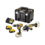 DeWalt DCK2080P2T 18V akumulatorski udarni vrtalni vijačnik in kotni brusilnik - set