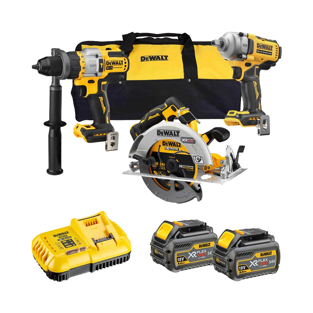 DeWalt DCK324T2-QW Set električnega orodja z 2x 6Ah akumulatorji DeWalt DCK324T2-QW Set električnega orodja z 2x 6Ah akumulatorji