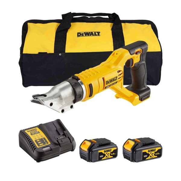 DeWalt DCS491M2 18V Akku-Blechschere, mit 2x 4Ah Akkus, Ladegerät und Tasche