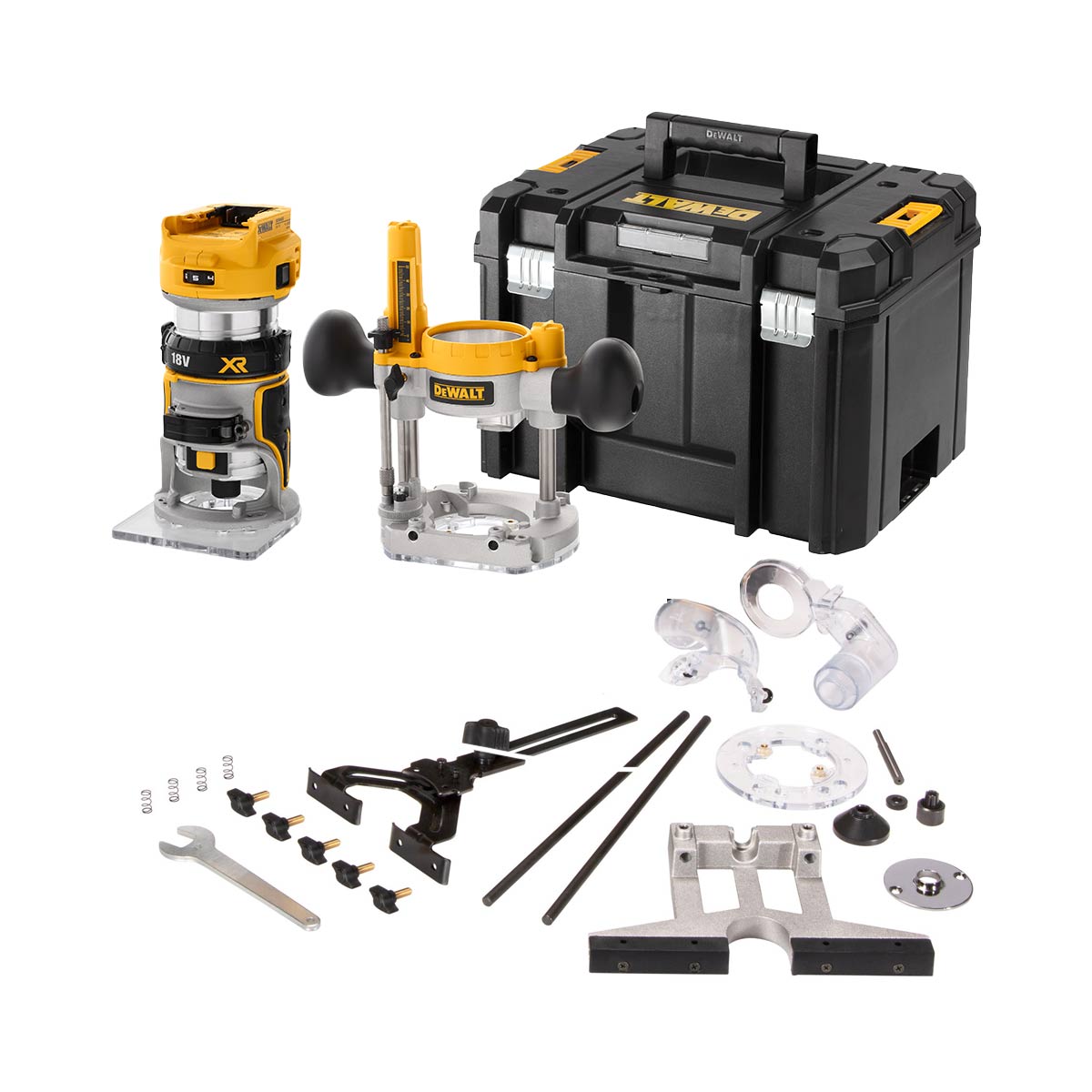 DeWalt DCW604NT-XJ 18V Akku-Kombifräse mit Koffer DeWalt DCW604NT-XJ 18V Akku-Kombifräse mit Koffer