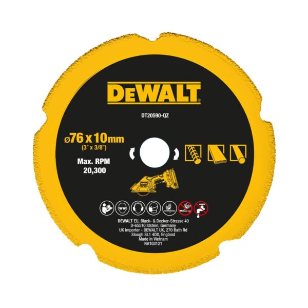 DeWalt DT20590 Diamantna rezalna plošča 76mm