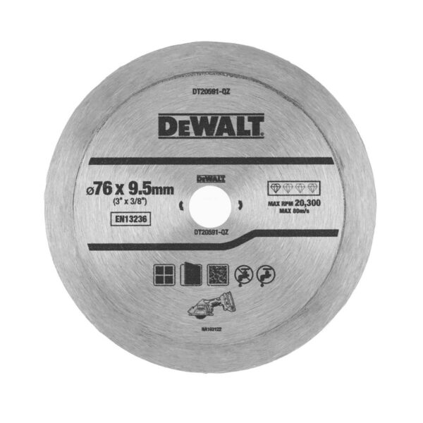 DeWalt DT20591-QZ Diamanttrennscheibe Fliesen 76mm
