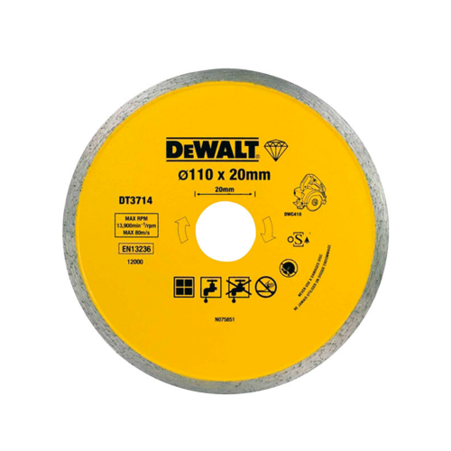 DeWalt DT3714 Diamantna plošča za ploščice 110 mm x 20 mm