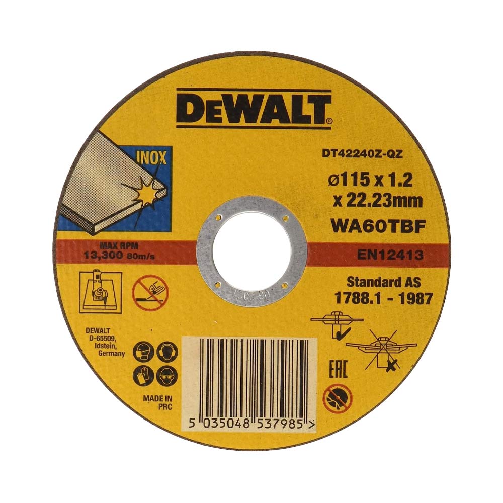 DeWalt INOX 115 mm rezalna plošča za kovino DeWalt INOX 115 mm rezalna plošča za kovino