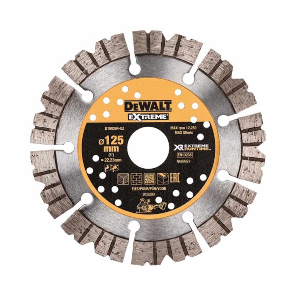 DeWalt DT90294 XR Diamantna rezalna plošča 125×22,23mm