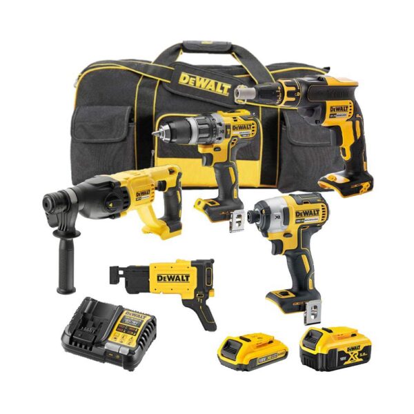 DeWalt 18V Komplet za suhomontažo s 4 napravami