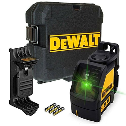 DeWalt DW088CG-XJ Kreuzlinienlaser -Grün, Selbstnivellierender Kit