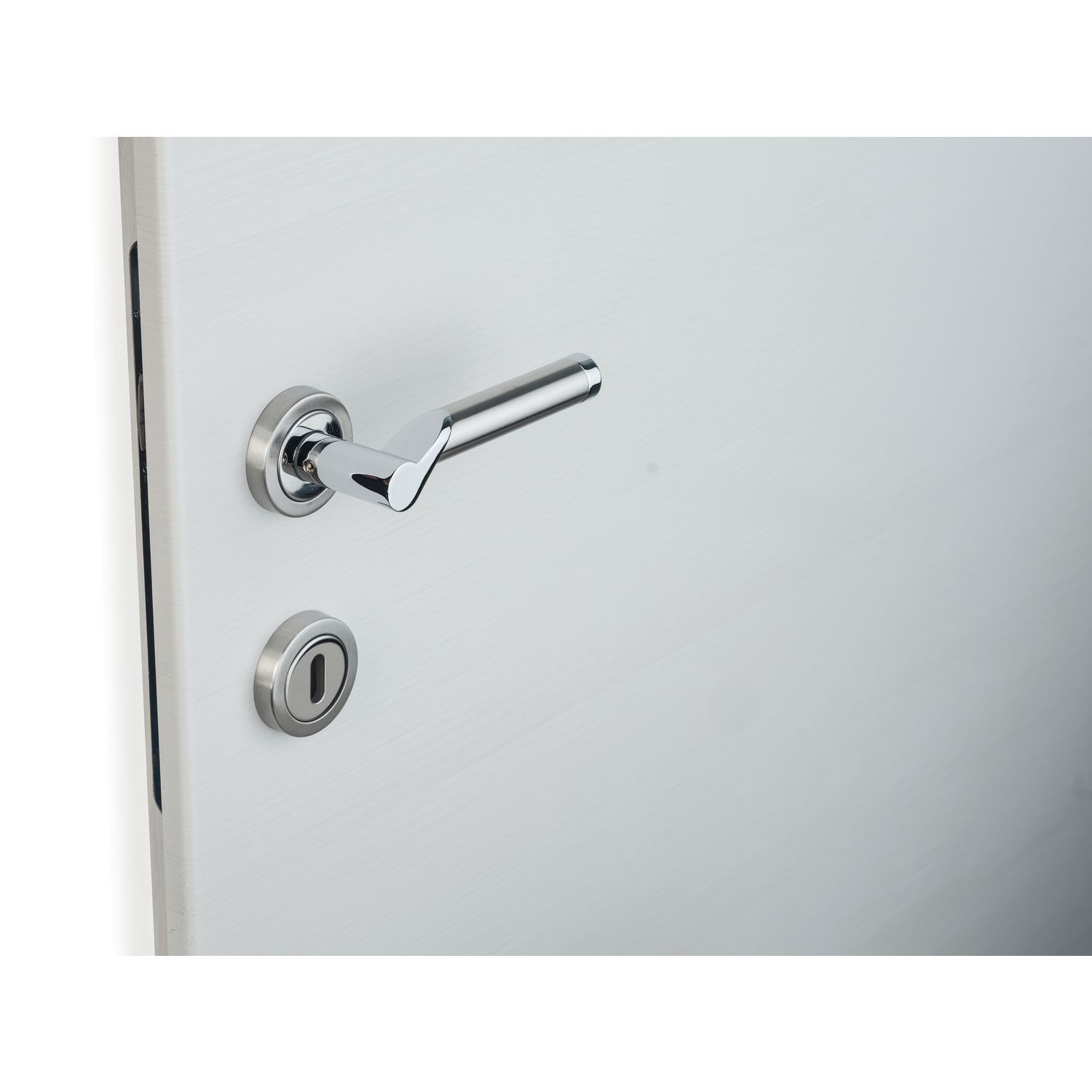 Ključavnice za vrata ODIN z rozeto, WC, MARCHESI - Krom/Nerjaveče jeklo - 1