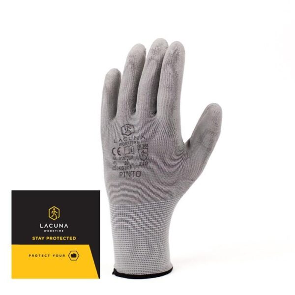 PINTO Rokavice s PU prevleko, sive