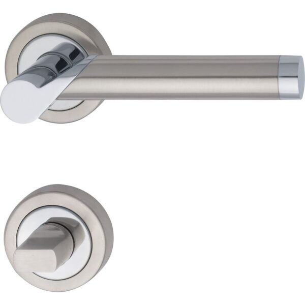 Ključavnice za vrata ODIN z rozeto, WC, MARCHESI - Krom/Nerjaveče jeklo