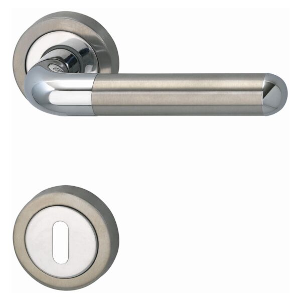 Ključavnice za vrata ZEUS z rozeto, BB, MARCHESI - krom/nerjaveče jeklo