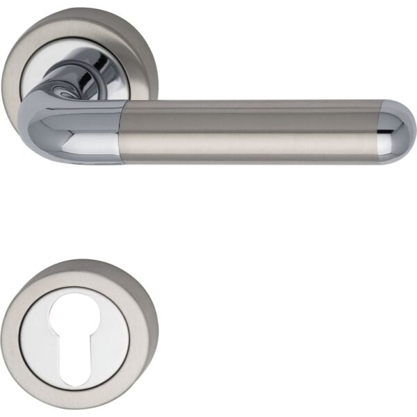 Ključavnice za vrata ZEUS z rozeto, PZ, MARCHESI - krom/nerjaveče jeklo