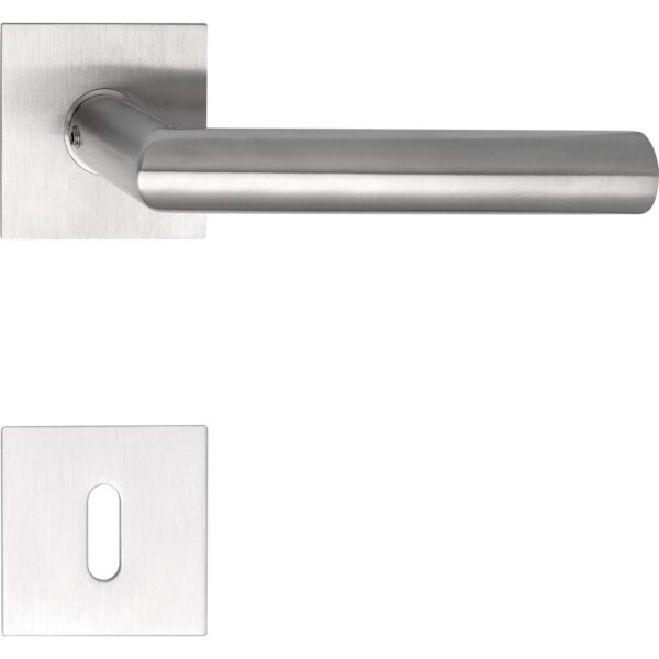 Vratna kljuka NORWEGEN s plosko rozeto BB, SOLIDO - nerjaveče jeklo