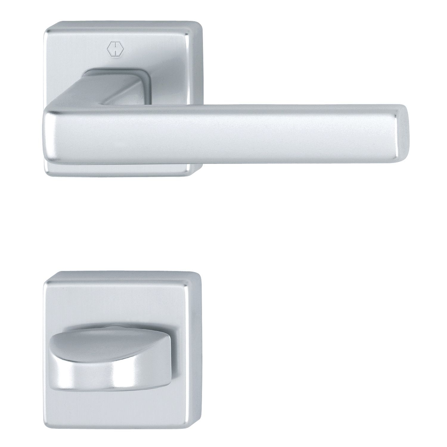 Ključavnice za vrata DUBLIN z rozeto, pravokotna, WC, 37-42, HOPPE