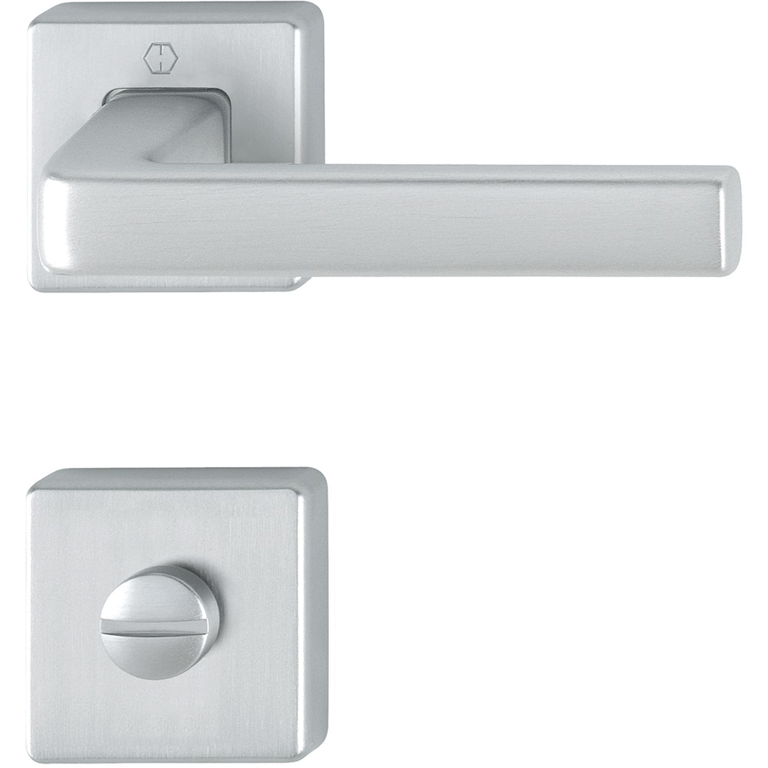Ključavnice za vrata DUBLIN z rozeto, pravokotne, WC, 39-47 mm, HOPPE - 1