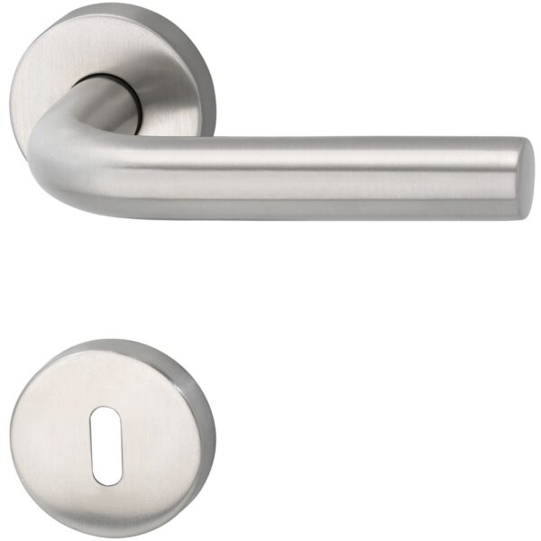 Ključavnice za vrata HORIZONT z rozeto, BB, 38-45, MARCHESI - Mat nerjaveče jeklo