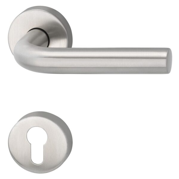 Ključavnice za vrata HORIZONT z rozeto, PZ, 38-45, MARCHESI - mat nerjaveče jeklo