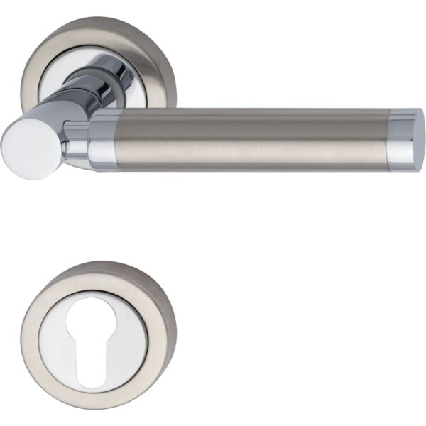 Ključavnice za vrata KRONOS z rozeto, PZ, MARCHESI - krom/nerjaveče jeklo