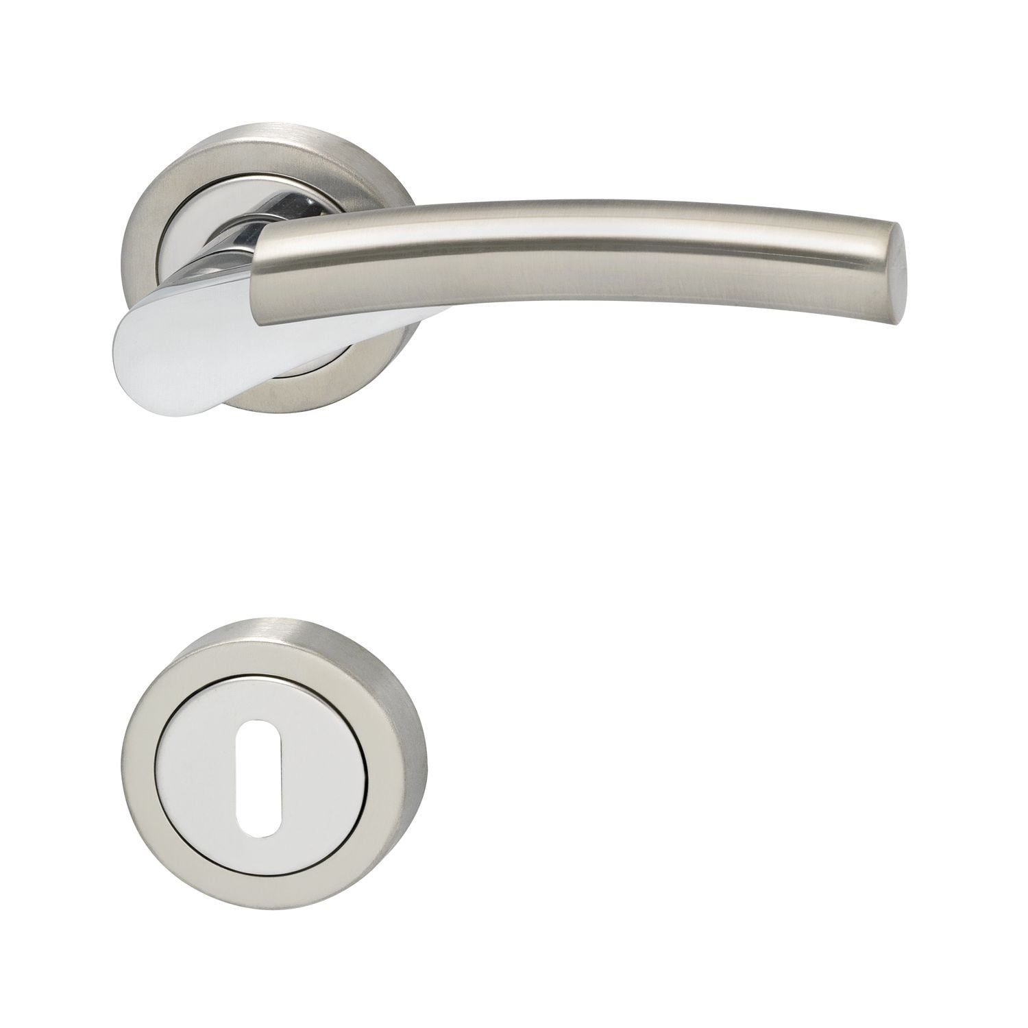 Ključavnice za vrata MIND z rozeto, BB, MARCHESI - krom/mat nerjaveče jeklo Ključavnice za vrata MIND z rozeto, BB, MARCHESI - krom/mat nerjaveče jeklo