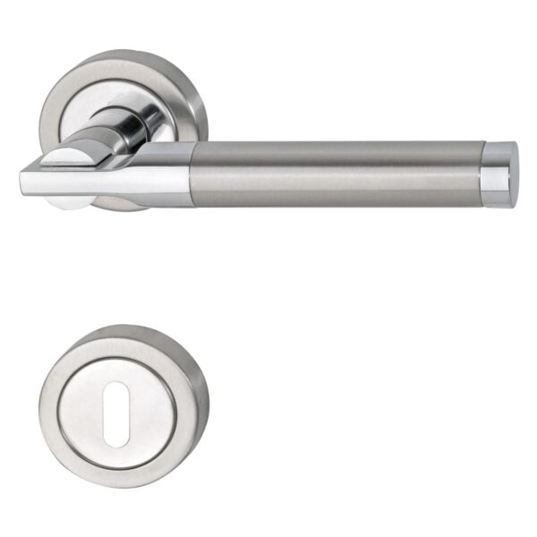 Kljuke za vrata THOR z rozeto, BB, MARCHESI - krom/nerjaveče jeklo