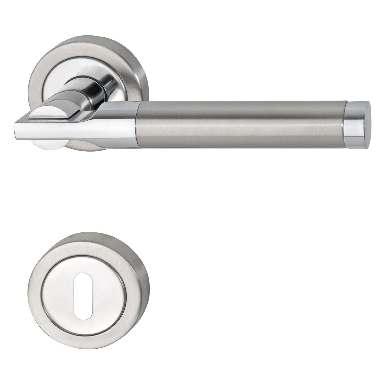 Kljuke za vrata THOR z rozeto, BB, MARCHESI - krom/nerjaveče jeklo Kljuke za vrata THOR z rozeto, BB, MARCHESI - krom/nerjaveče jeklo