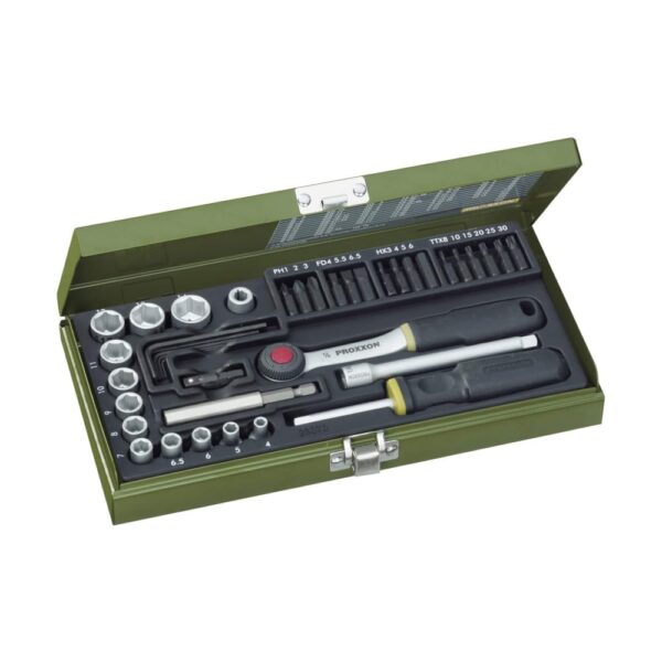 Set nasadnih ključev 1/4” 4-14 mm 39-delni Proxxon