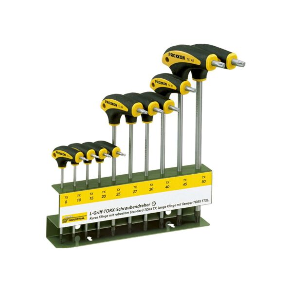 Set torx ključev L-ročaj 8-50 z luknjo 10-delni Proxxon PX22652