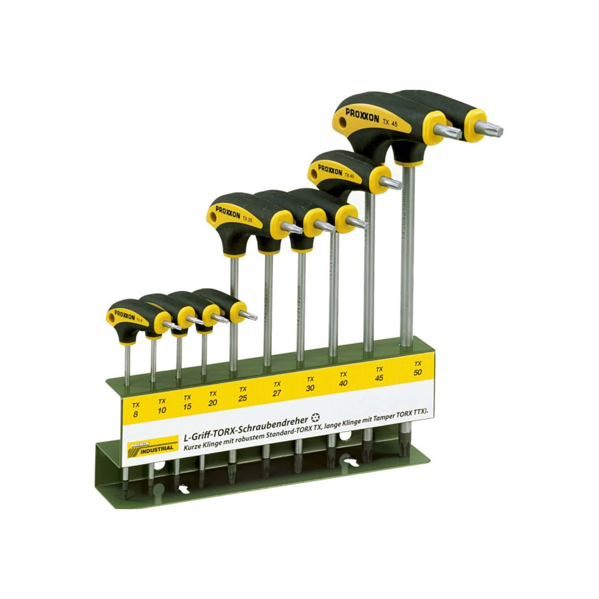 Set torx ključev L-ročaj 8-50 z luknjo 10-delni Proxxon PX22652 Set torx ključev L-ročaj 8-50 z luknjo 10-delni Proxxon PX22652
