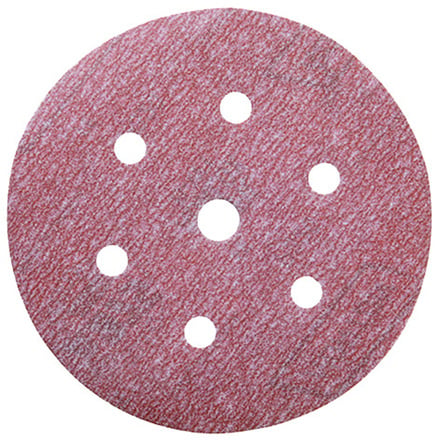 Brusni papir FI 125 mm H216F, 8 lukenj, 100 kos/pak, različne granulacije
