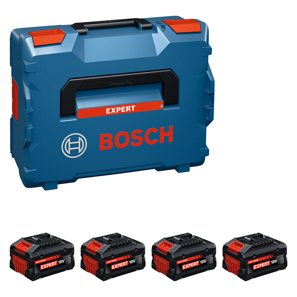 Bosch EXPERT set 4x akumulator EXBA18V-55, 18V 5,5 Ah z L-Boxx Bosch EXPERT set 4x akumulator EXBA18V-55, 18V 5,5 Ah z L-Boxx
