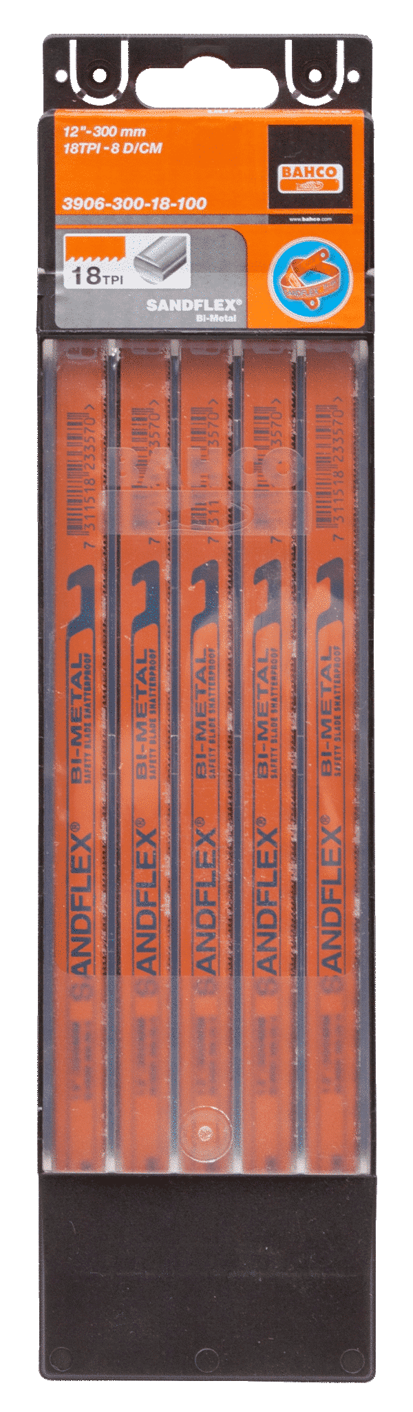Bahco žagini listi za kovino Sandflex®, razmak zob 24, 5 kosov Bahco žagini listi za kovino Sandflex®, razmak zob 24, 5 kosov