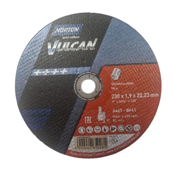 Norton rezalna plošča Vulcan plus 230x1,9x22,23 za inox