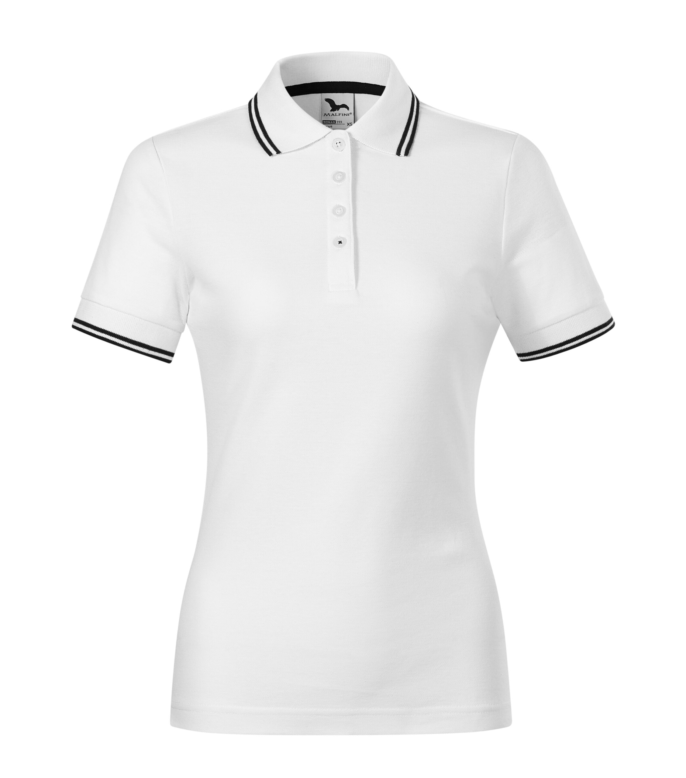 Malfini Ženska polo majica FOCUS 233, Bela, 180 g/m², Slim Fit Malfini Ženska polo majica FOCUS 233, Bela, 180 g/m², Slim Fit