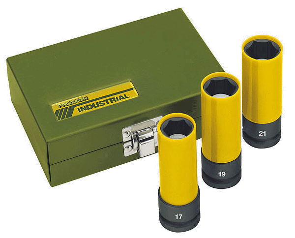 Proxxon Komplet Dolgih Udarnih Nasadnih Ključev 1/2", 17-19-21 mm
