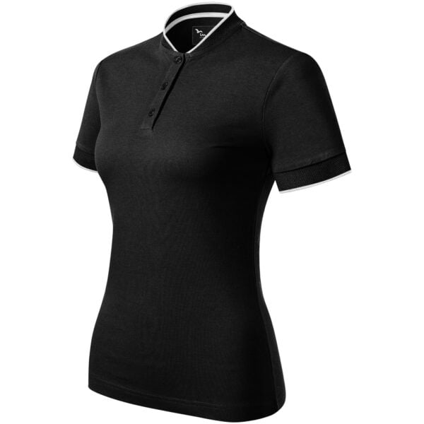 Malfini Premium Ženska polo majica DIAMOND 274, Črna, 100 % bombaž