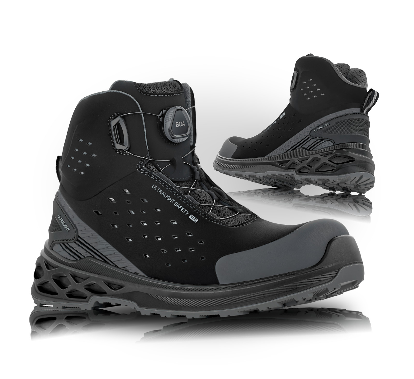 VM footwear Zaščitni visoki čevlji BERLIN S1PS ESD z BOA® sistemom VM footwear Zaščitni visoki čevlji BERLIN S1PS ESD z BOA® sistemom
