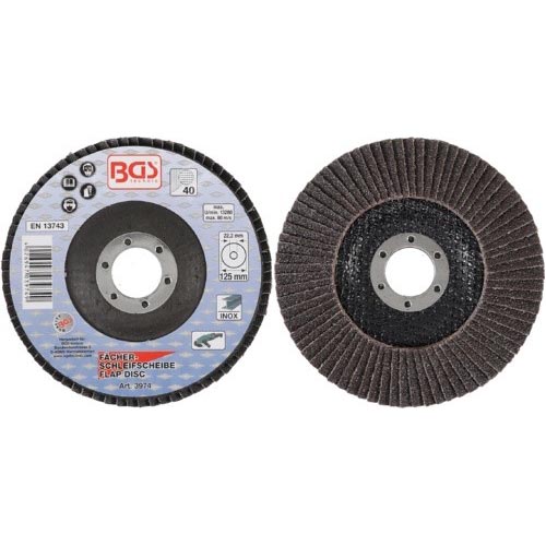 BGS Lamelni brusni disk 125 mm K40 za Inox BGS Lamelni brusni disk 125 mm K40 za Inox